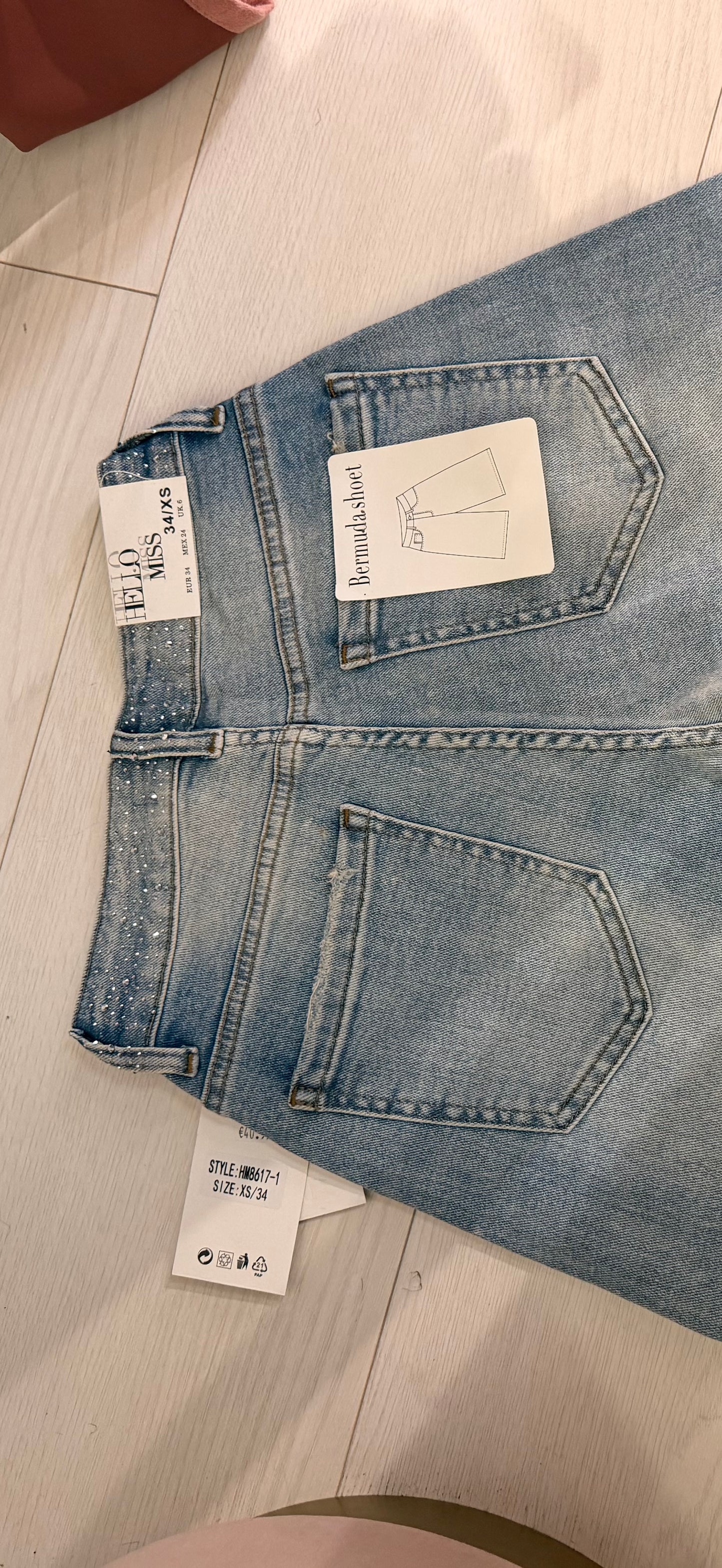 Bermuda Diamond broek jeans