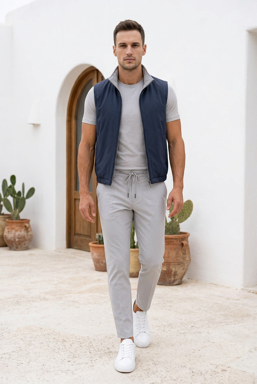 Men trouwers pintuck broek