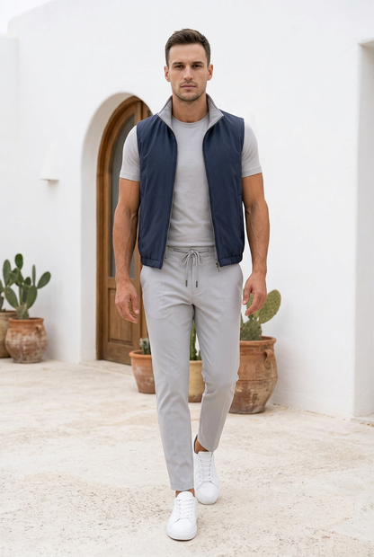 Men trouwers pintuck broek