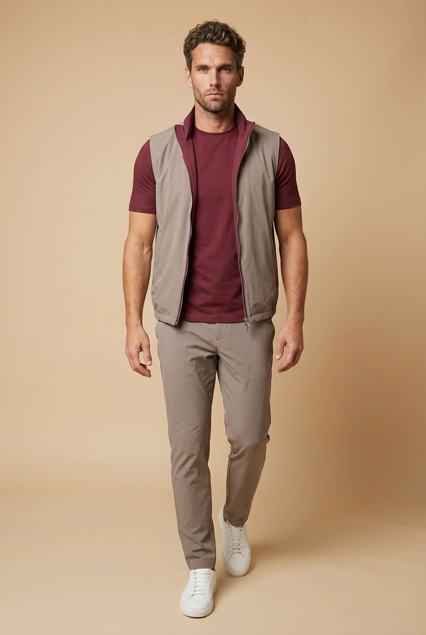 Men trouwers pintuck broek