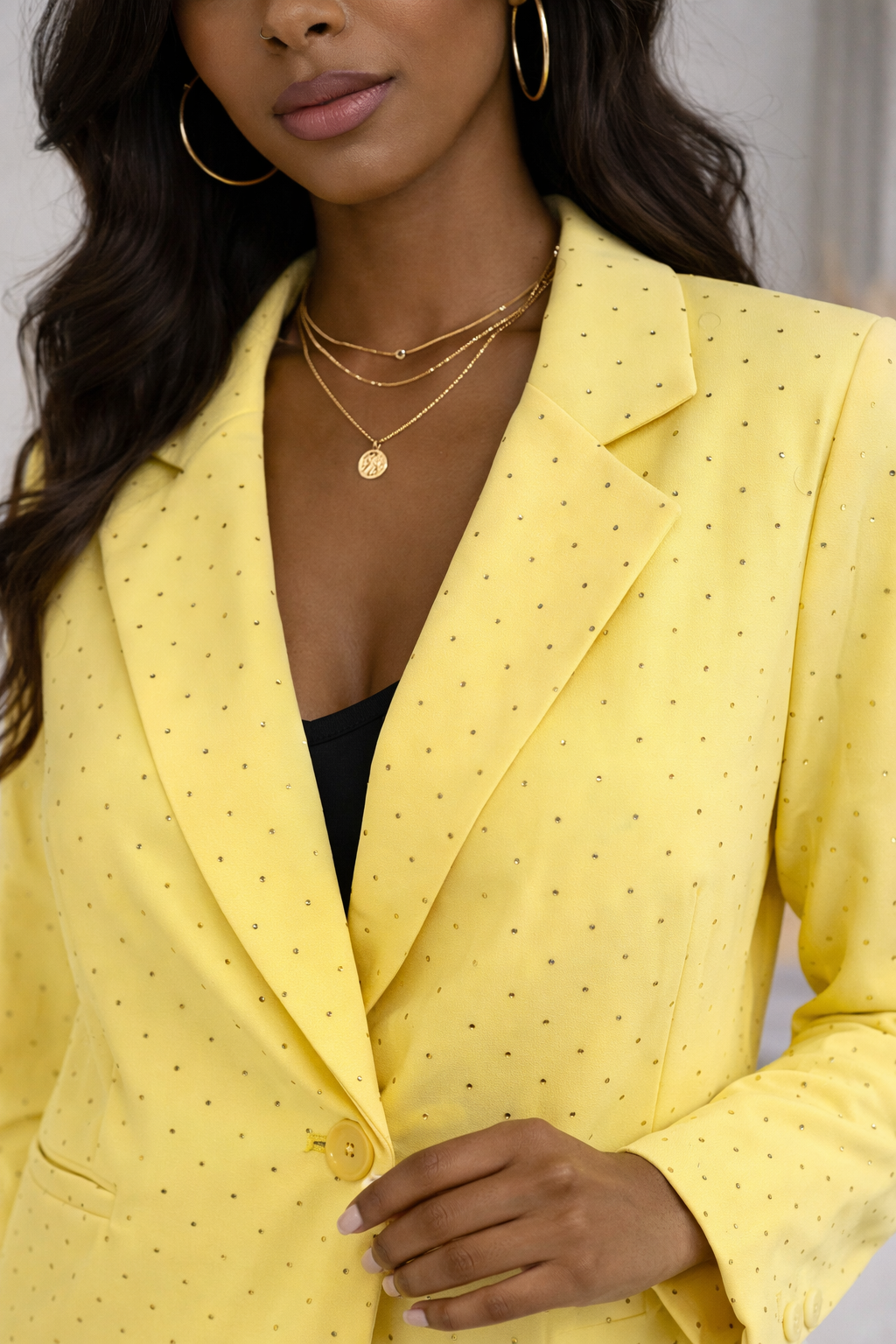 Dimond yellow blazer