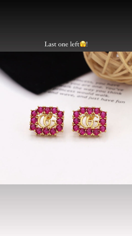 Ruby Glamour Studs